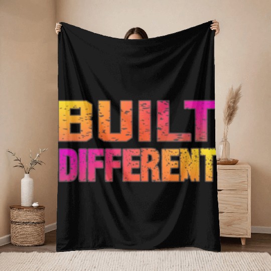Built Different On Another Level Funny Gaming Throw Blankets