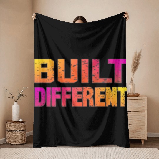 Built Different On Another Level Funny Gaming Throw Blankets