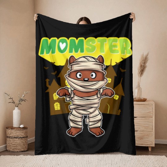 Momster Monster Mom Scary Halloween Mommy Costume Throw Blankets