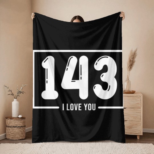 143 I LOVE YOU Throw Blankets