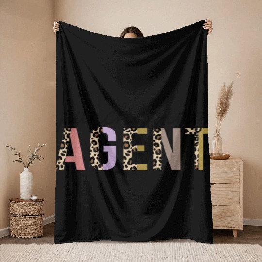 Purchasing Agent Leopard Print Funny Throw Blankets