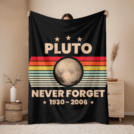 Pluto Never Forget 1930 - 2006 Throw Blankets