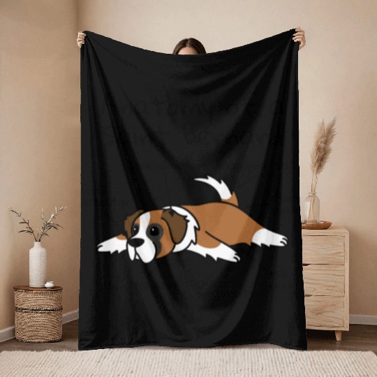 Anatomy Of A Saint Bernard Throw Blankets