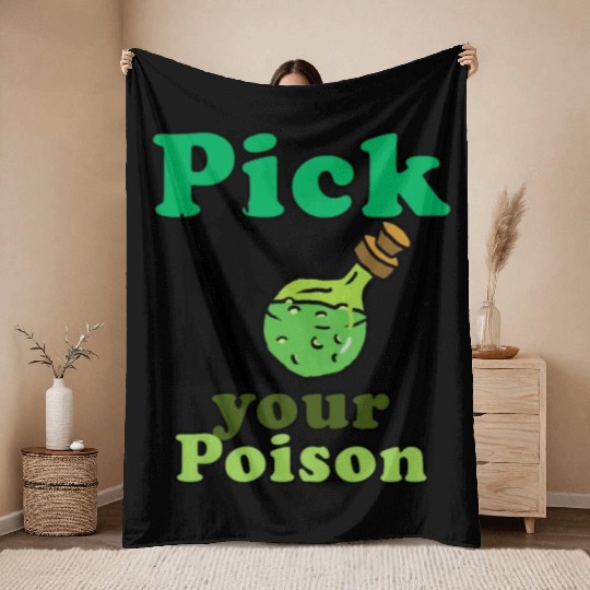 Pick your poison Throw Blankets