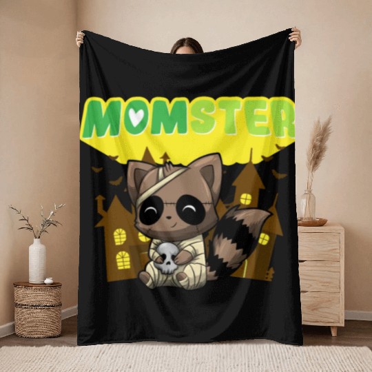 Momster Monster Mom Scary Halloween Mommy Costume Throw Blankets