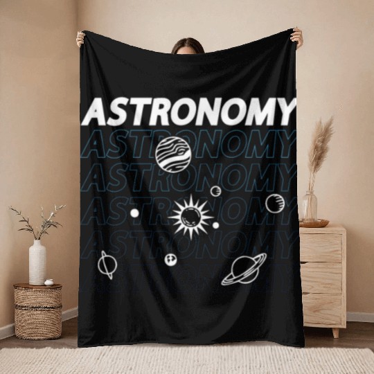 Astronomy Lovers Space Stars Universe Science Throw Blankets