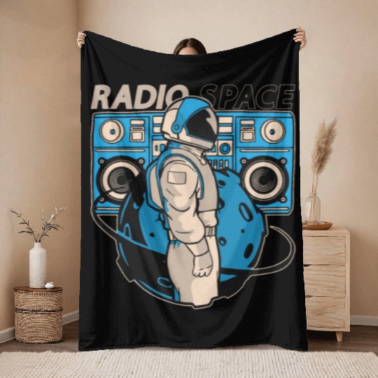 Astronomy Stars Music Lover Radio Space Universe Throw Blankets