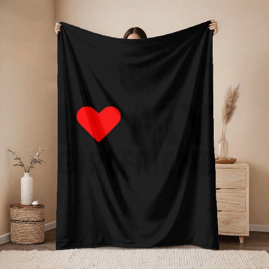 I love my girlfriend Throw Blankets