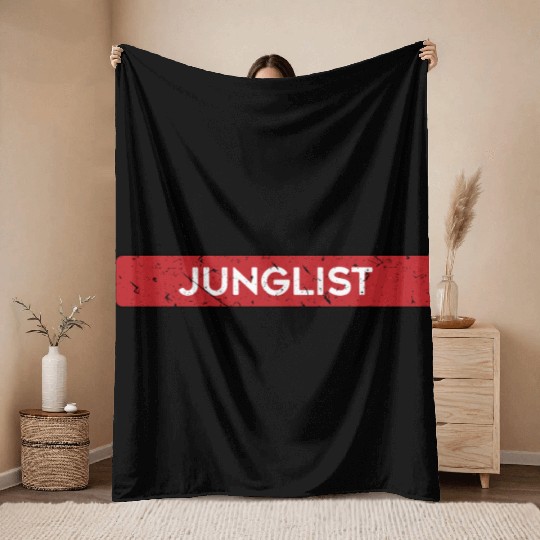 Junglist Original DNB Drum and Bass Rave Throw Blankets