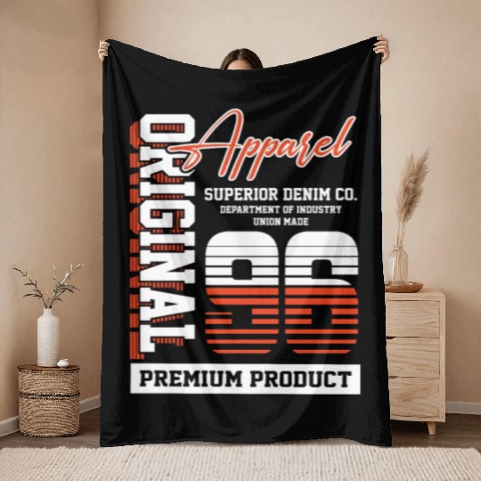 1996 Vintage Birthday Vintage Gift Retro Throw Blankets