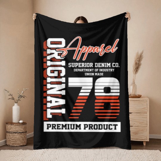 1978 Vintage Birthday Vintage Gift Retro Throw Blankets