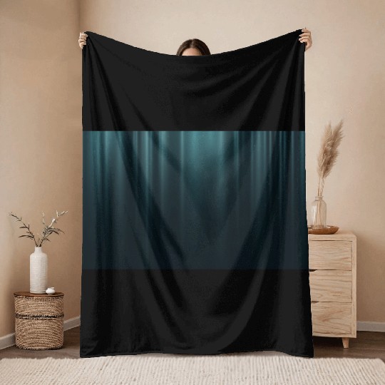 Elegant Teal Blue Theater Cinema Curtain Pattern Throw Blankets