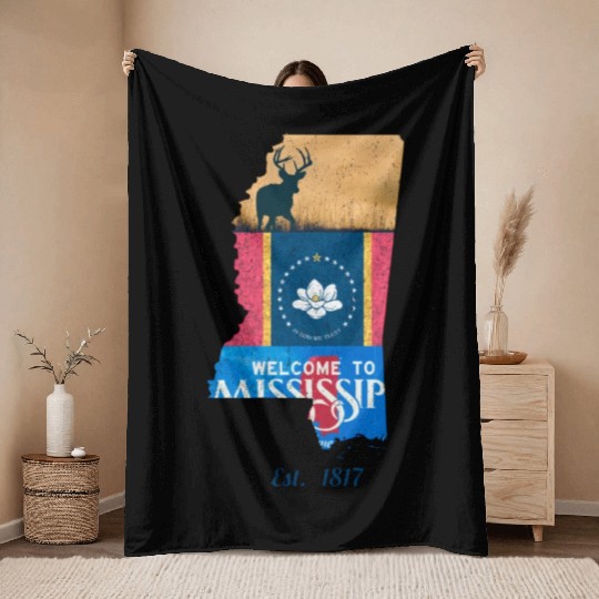 Mississippi Throw Blankets