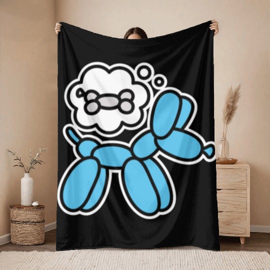 Balloon animal balloon dog balloon artist bone Throw Blankets