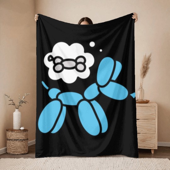 Balloon animal balloon twister balloon dog bone Throw Blankets