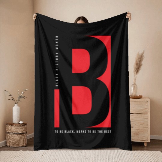 Black History Month Quote Throw Blankets