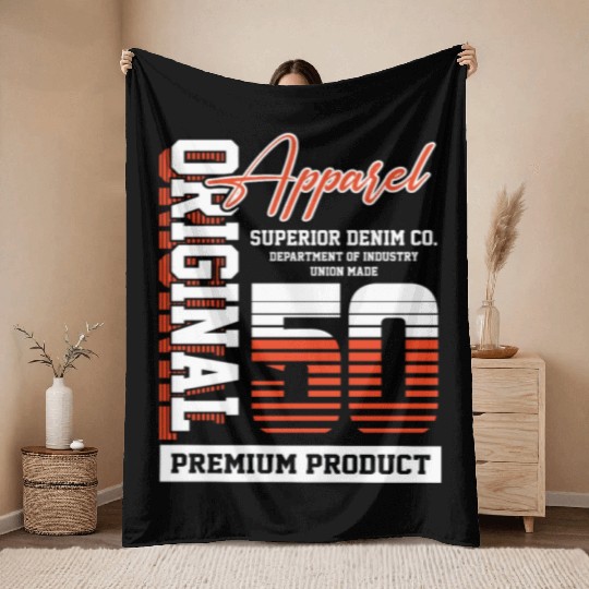 1950 Vintage Birthday Vintage Gift Retro Throw Blankets