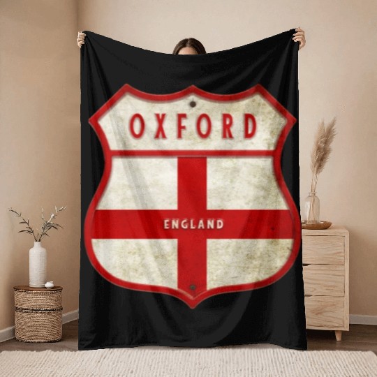 Oxford England coat of arms Throw Blankets