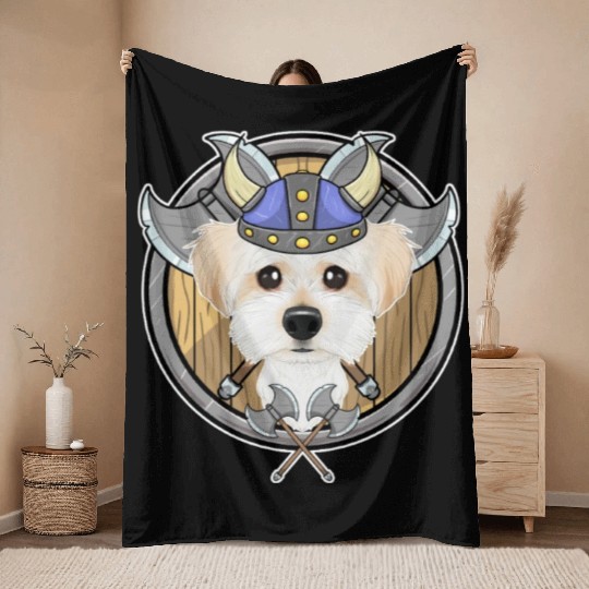 Maltese I Valhalla I Viking Throw Blankets