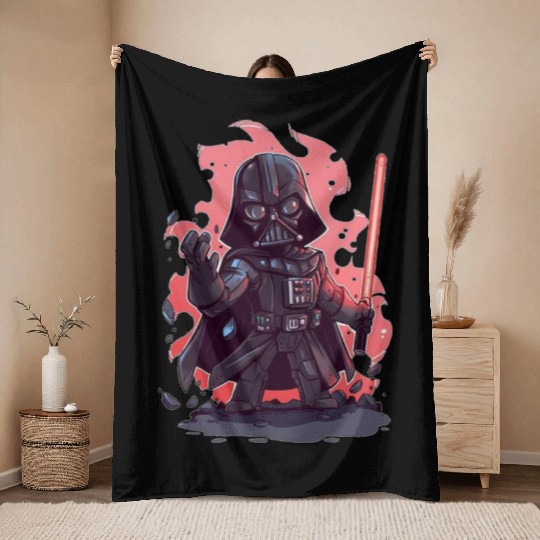 Artem star Wars Darth Vader Lando Calrissian Throw Blankets