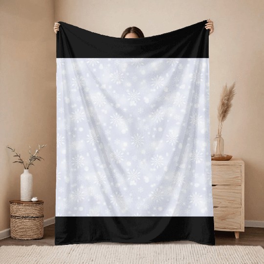 Lilac Snowflakes Pattern Throw Blankets