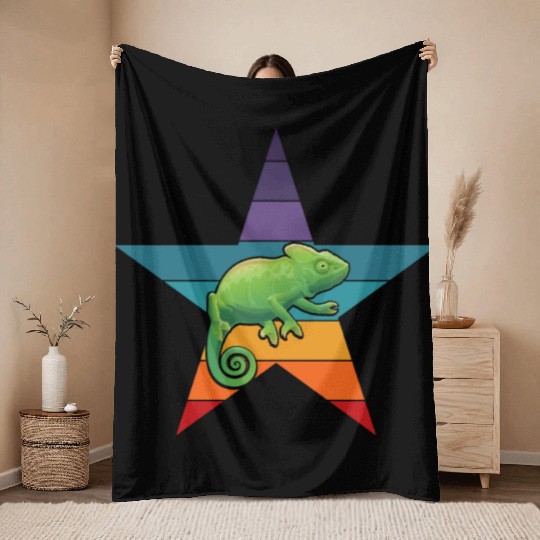 Chameleon Throw Blankets