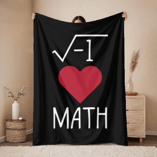 Funny I Love Math Throw Blankets