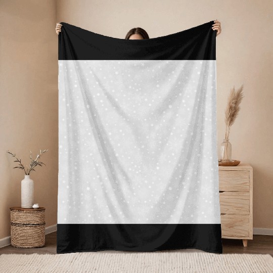 Light Grey Snowflakes Pattern Throw Blankets
