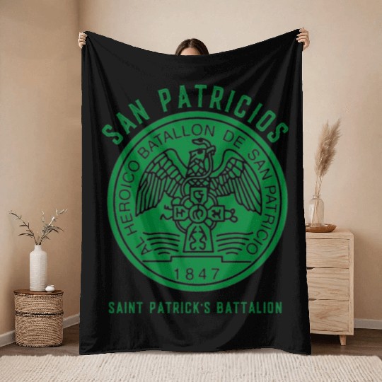 San Patricios Saint Patrick's Battalion Throw Blankets