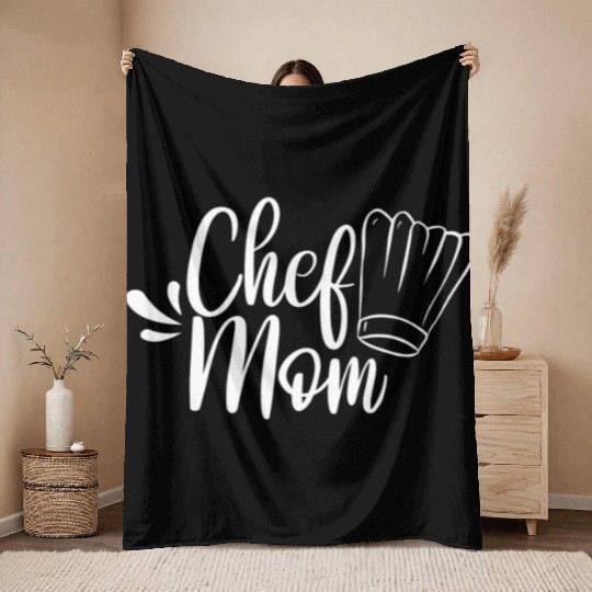 Chef Mom Mommy Cook Cooking Mother Throw Blankets