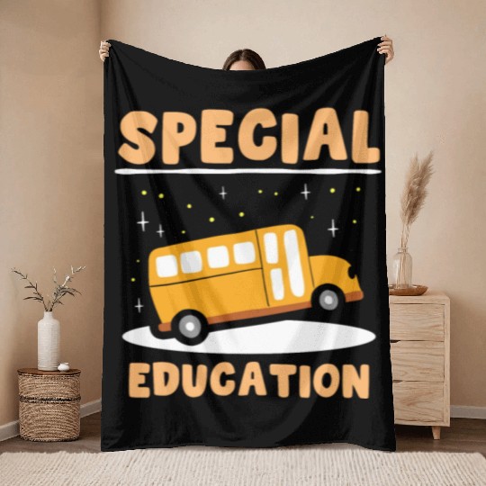 Special Education Awareness Sped Teacher Cute Throw Blankets