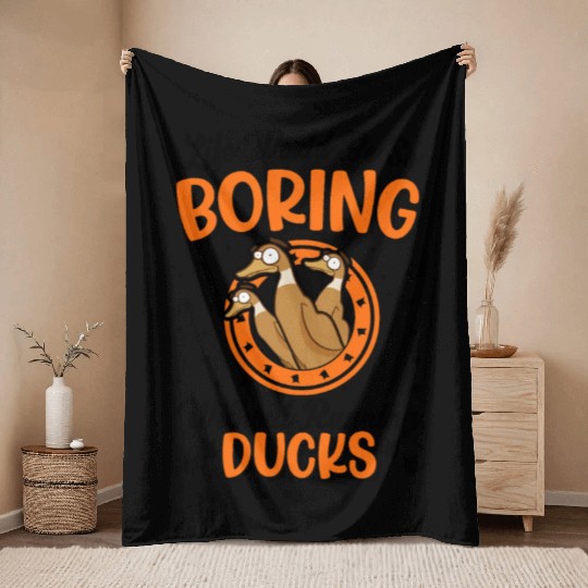 Indian Runner Duck Bottle Throw Blankets