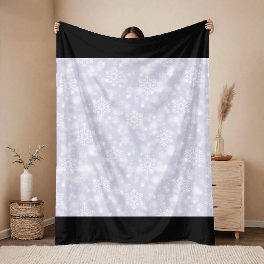 Lavender Snowflakes Pattern Throw Blankets