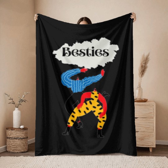 Besties Throw Blankets