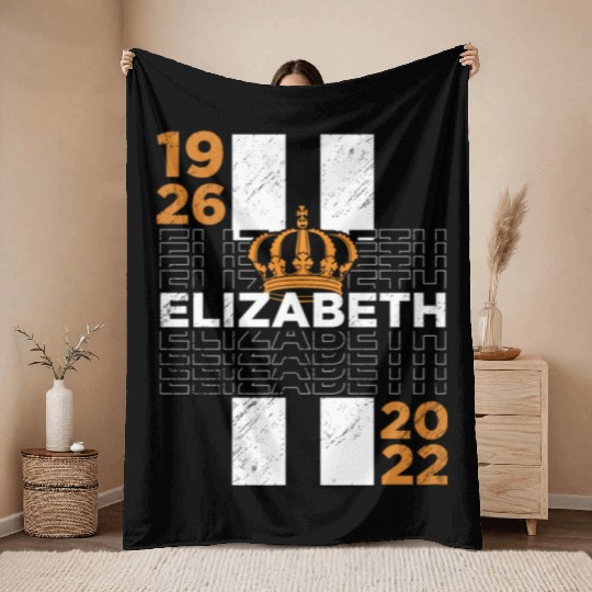 United Kingdom Monarch Her Majesty Queen Elizabeth Throw Blankets