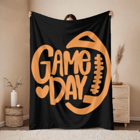 game day football Throw Blankets