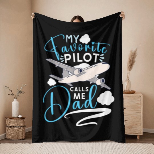 Pilot Aviation Airplane Airline Captain Aviator Throw Blankets