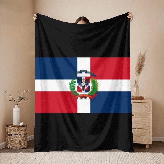 Dominican Republic flag phone case Throw Blankets
