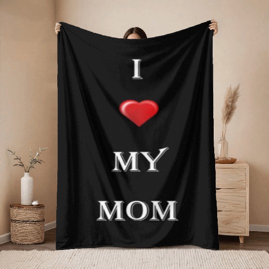 I love my mom Throw Blankets