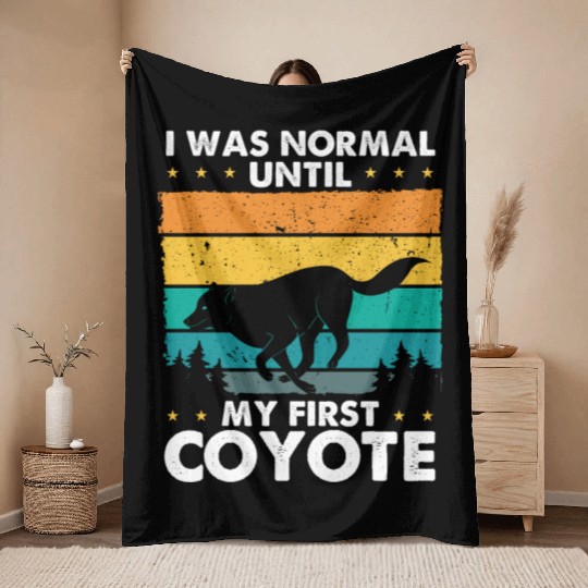 Coyote Trapping Coyote Hunting Yote Hunting Gift Throw Blankets