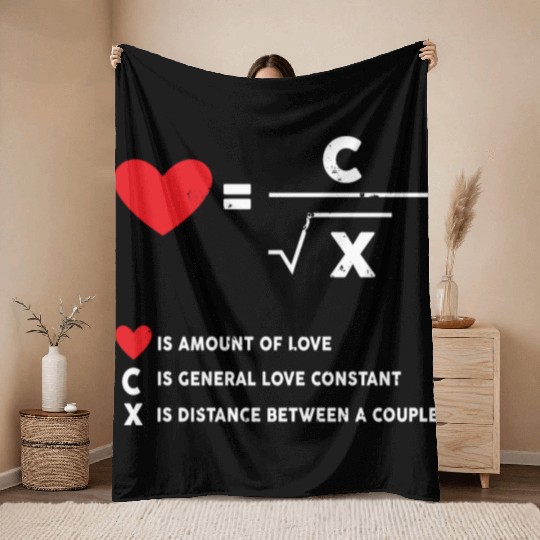 amount of love math Throw Blankets