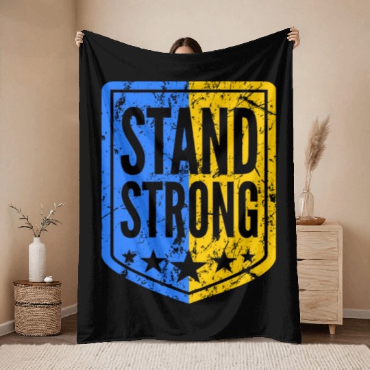 Ukraine ukrainian stand strong batch Throw Blankets