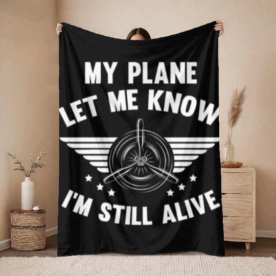 Airline Pilot Pun Aircraft Pilot Throw Blankets