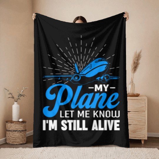 Airline Pilot Pun Aircraft Pilot Throw Blankets