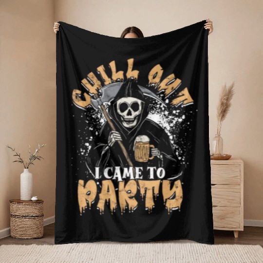 Chill out I came to party - supernatural Throw Blankets