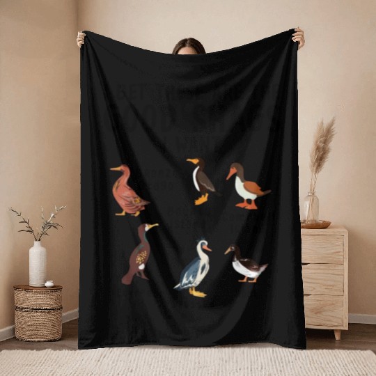 Funny Good Shags Goose Farm Animal Goose Throw Blankets