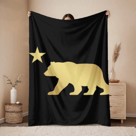 California Bear Throw Blankets