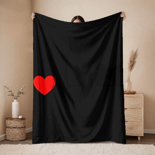 Bichon Frise Mom Heartbeat I Love My Black Throw Blankets