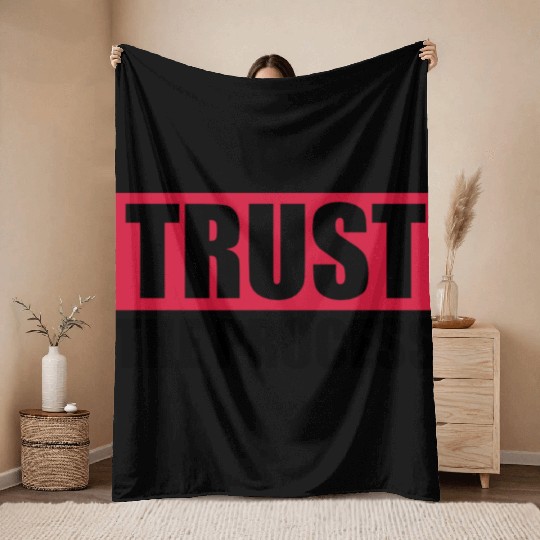 trust the process quote Throw Blankets