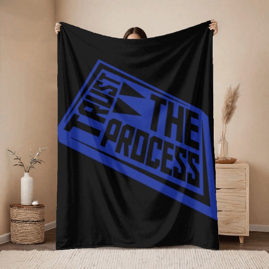 trust the process quote Throw Blankets